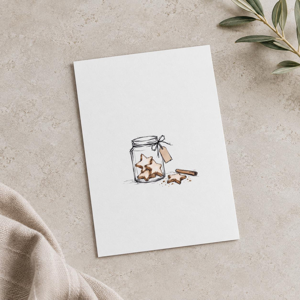 Weihnachtskarten Set 6 Stück lustig, handgezeichnete Illustrationen Weihnachtsstress – Postkarten A6 bunt & schwarz-weiß, Serie 2 - JelliesDesign - Christmas - Christmas Cards
