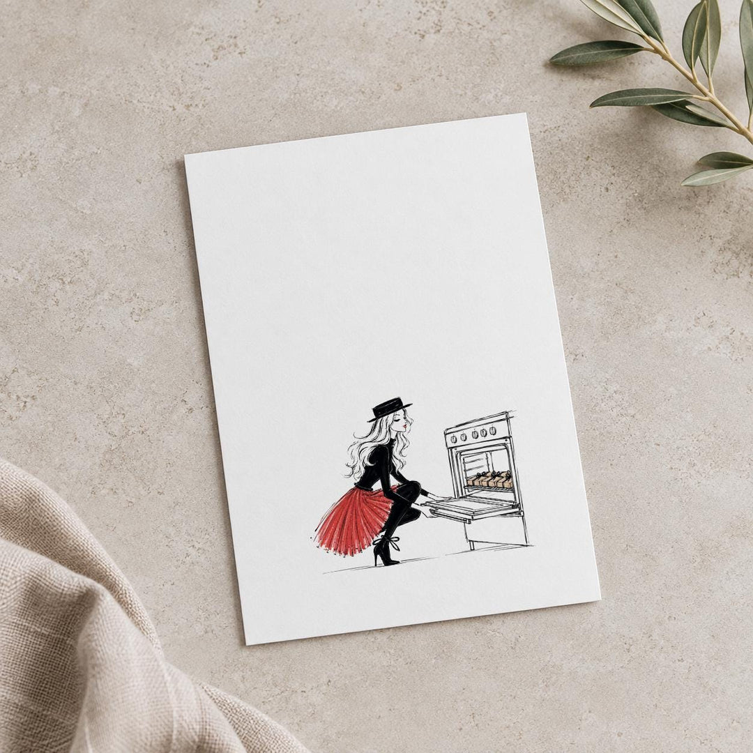 Weihnachtskarten Set 6 Stück lustig, handgezeichnete Illustrationen Weihnachtsstress – Postkarten A6 bunt &amp; schwarz-weiß, Serie 2 - JelliesDesign - Christmas - Christmas Cards