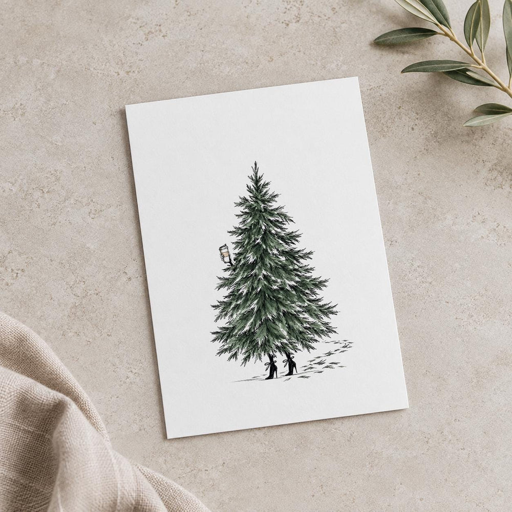 Weihnachtskarten Set 6 Stück lustig, handgezeichnete Illustrationen Weihnachtsstress – Postkarten A6 bunt & schwarz-weiß, Serie 3 - JelliesDesign - Christmas - Christmas Cards