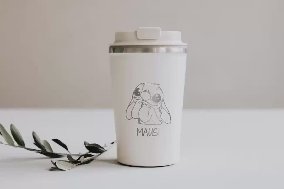Thermobecher mit Deinem Wunschtext oder Logo