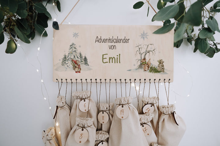 Adventskalender mit Winterlandschaft zum Selbstbefüllen - Jellies Design