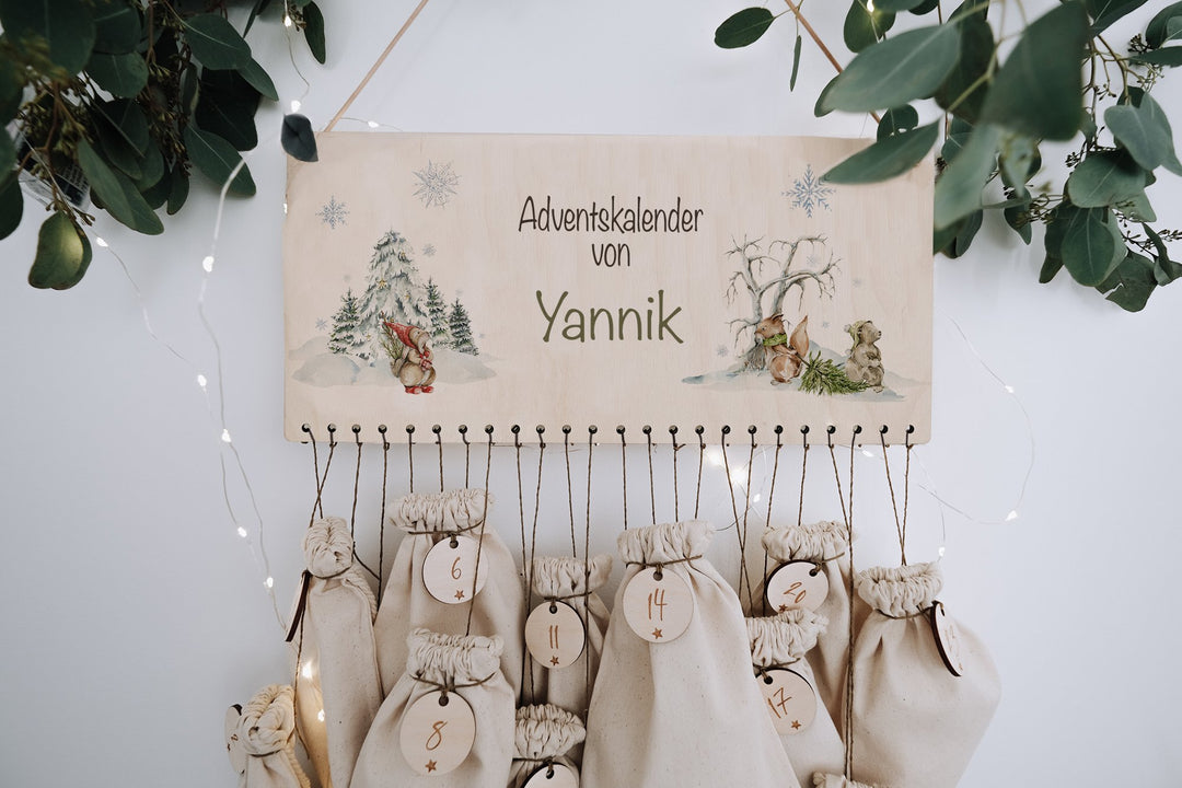 Adventskalender mit Winterlandschaft zum Selbstbefüllen - Jellies Design