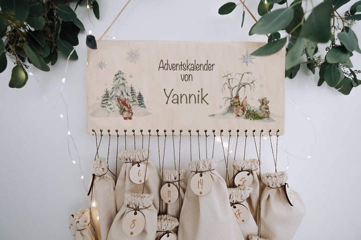 Adventskalender mit Winterlandschaft zum Selbstbefüllen - Jellies Design