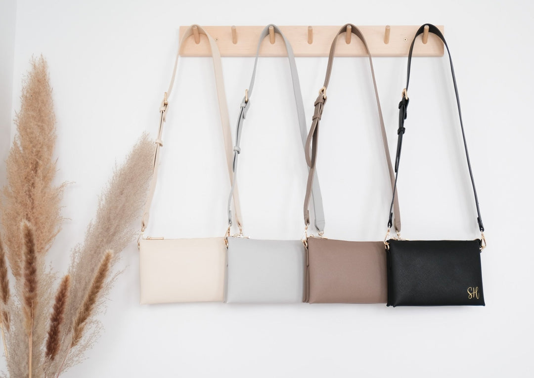 Soft Touch Crossbody Bag mit Initialen personalisierbar - Jellies Design