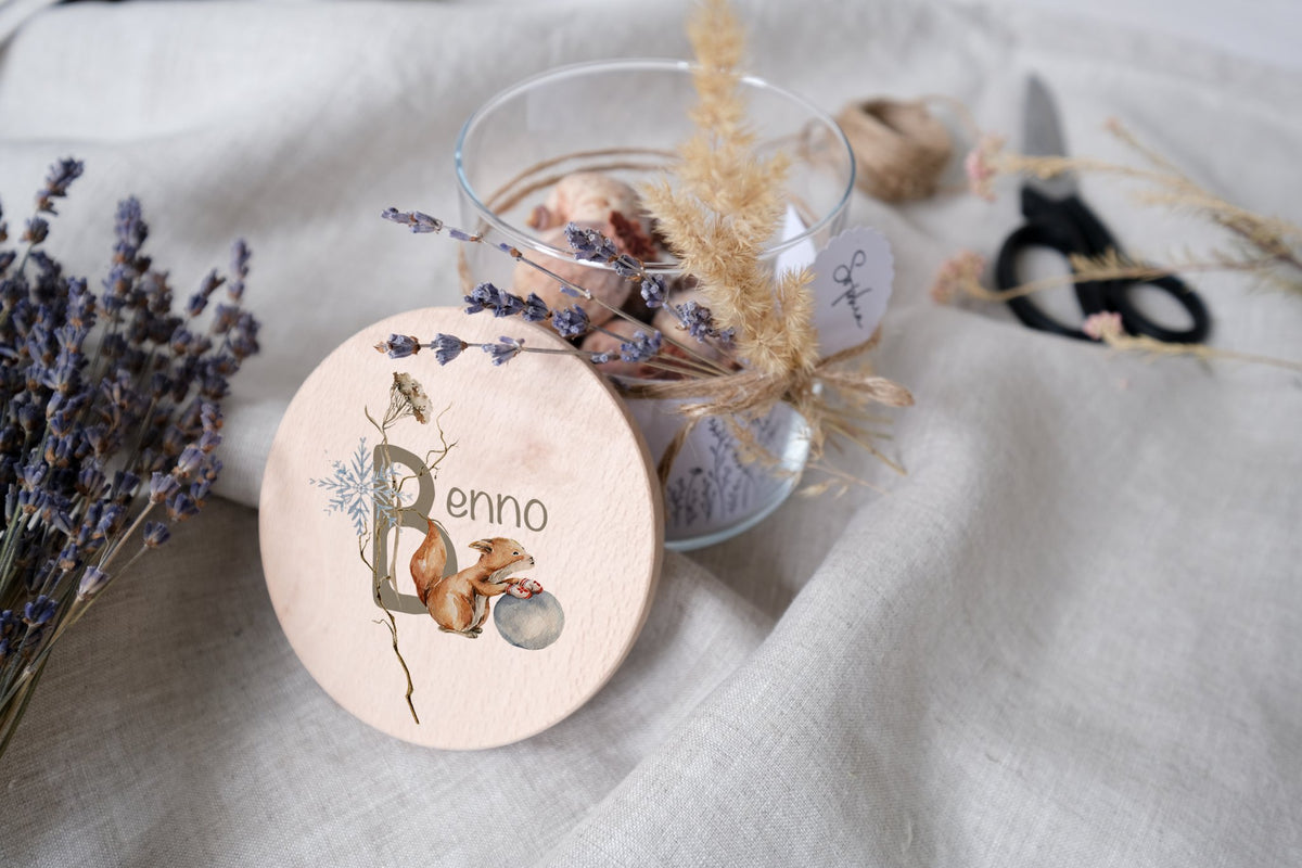 Weihnachtsgläser und Keksdosen mit Tiermotiv personalisierbar in vier verschiedenen Größen - Jellies Design