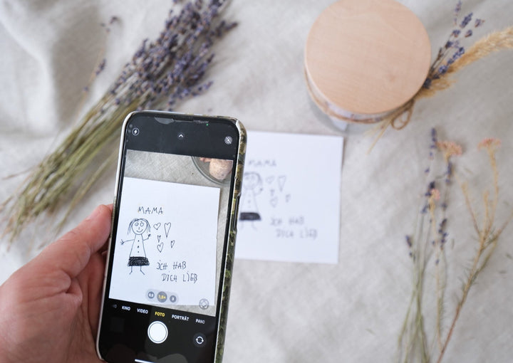 Personalisiertes Vorratsglas mit Kinderzeichnung oder Wunschtext - Jellies Design