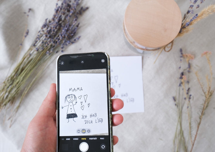 Personalisiertes Vorratsglas mit Kinderzeichnung oder Wunschtext - Jellies Design