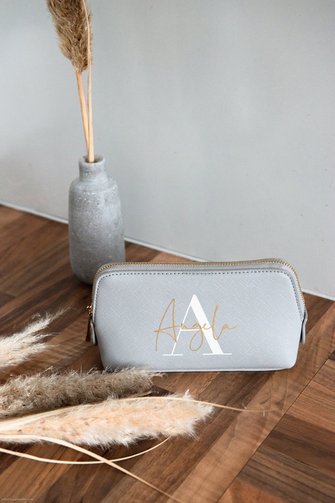 Personalisierter Kulturbeutel mit Namen | personalisierte Kulturtasche | Schminktaschen Set | Geschenk für Mama, Oma | Geschenkidee Damen - Jellies Design