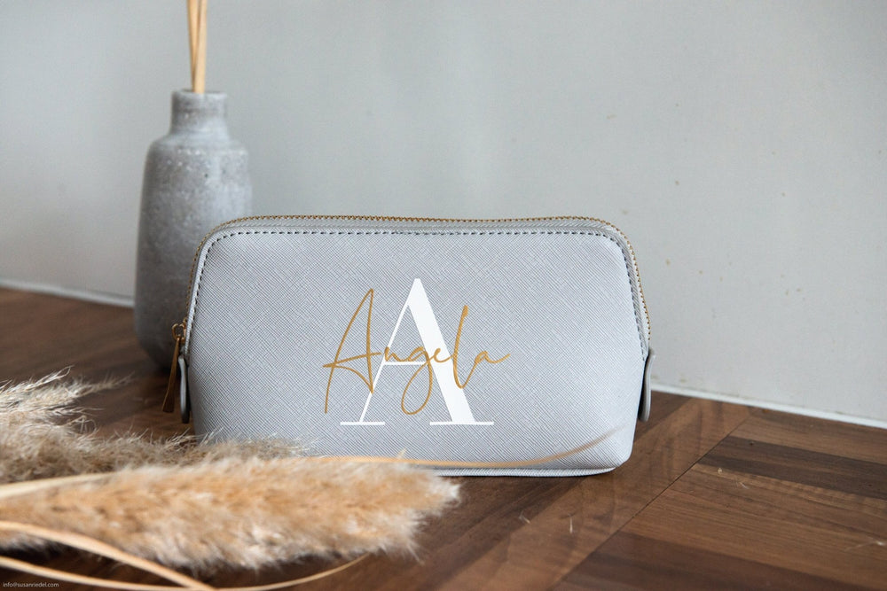 Personalisierter Kulturbeutel mit Namen | personalisierte Kulturtasche | Schminktaschen Set | Geschenk für Mama, Oma | Geschenkidee Damen - Jellies Design