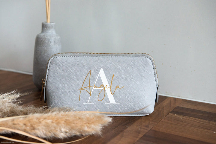 Personalisierter Kulturbeutel mit Namen | personalisierte Kulturtasche | Schminktaschen Set | Geschenk für Mama, Oma | Geschenkidee Damen - Jellies Design