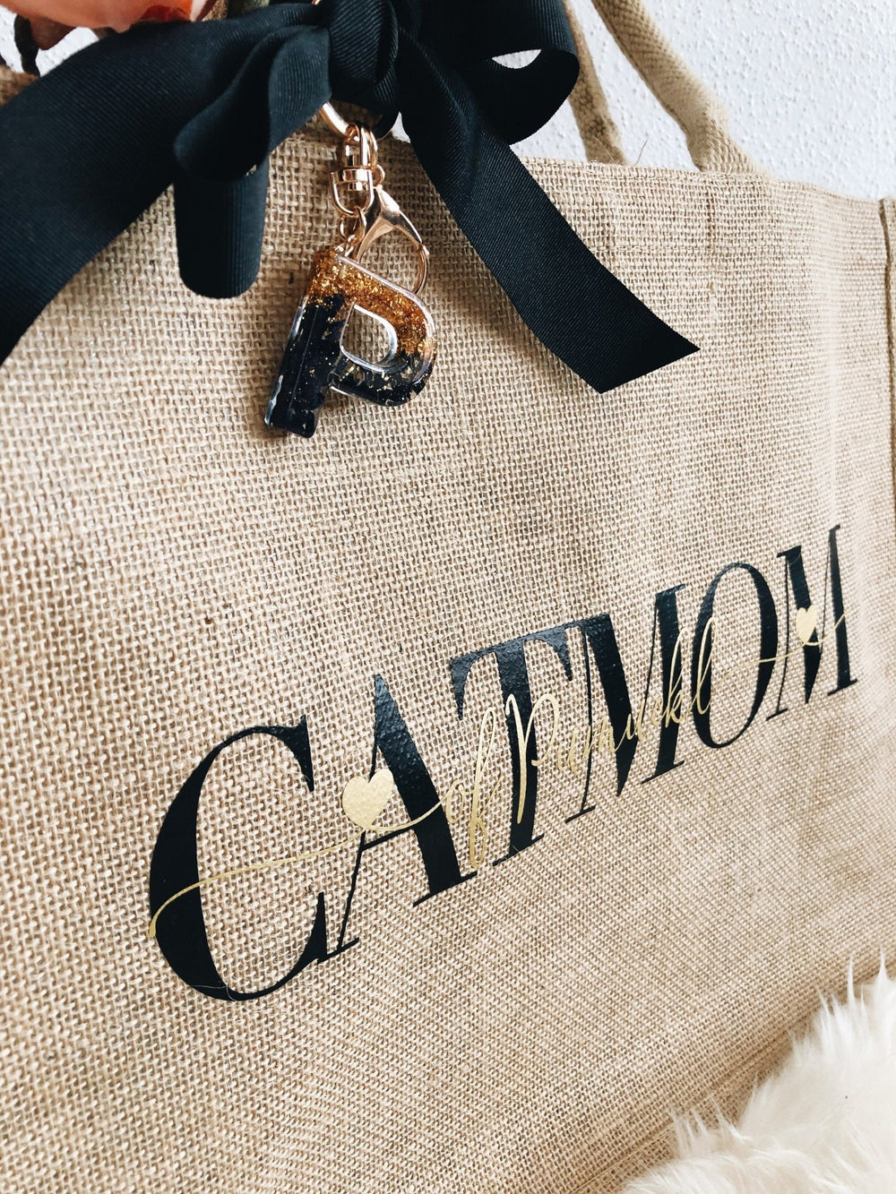 Personalisierte Jute Tasche für Katzen oder Hundemuttis und Papis - Jellies Design