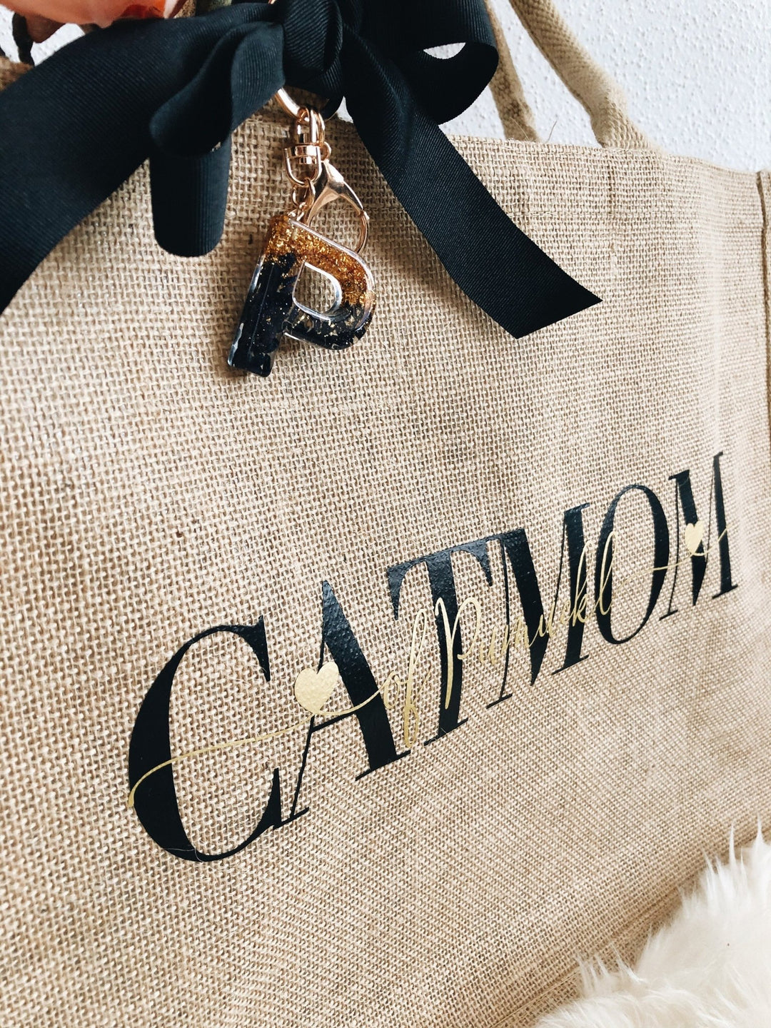 Personalisierte Jute Tasche für Katzen oder Hundemuttis und Papis - Jellies Design