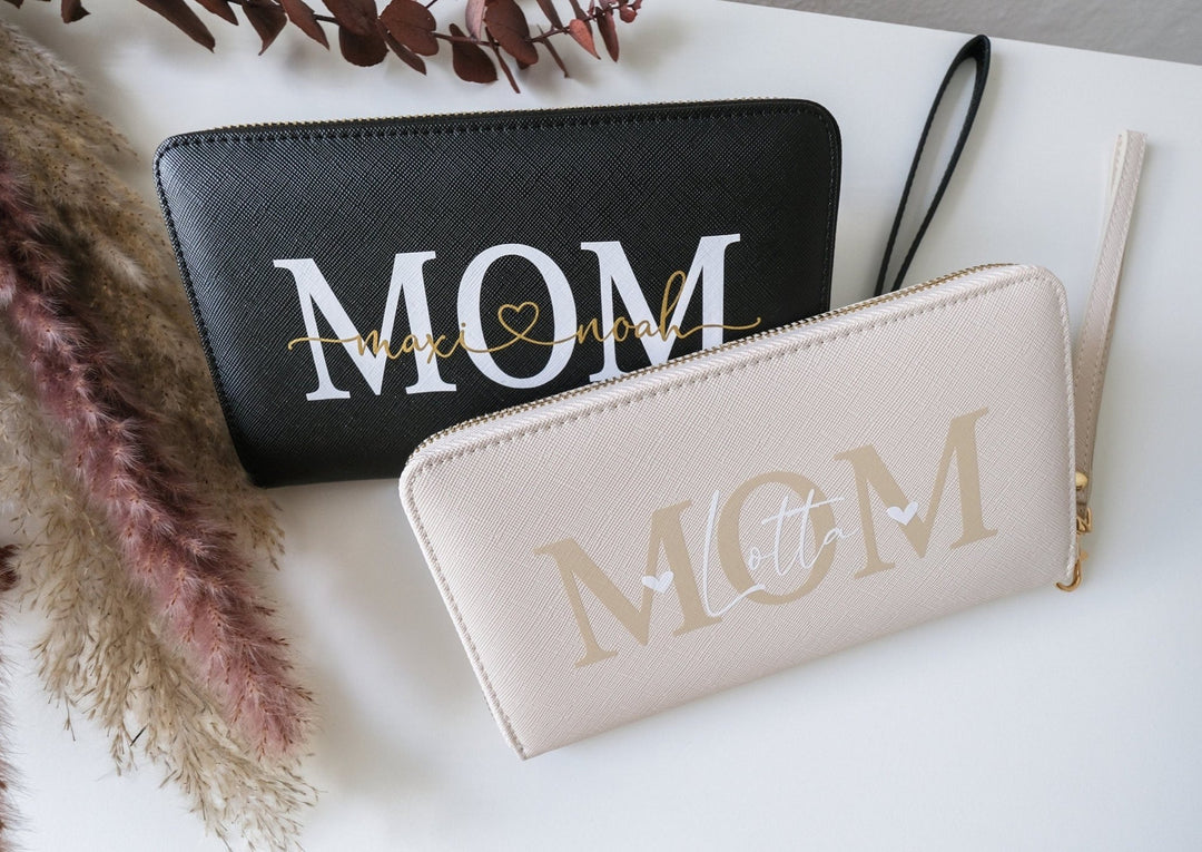 Große Gelbörse "MOM", personalisierbar - Jellies Design
