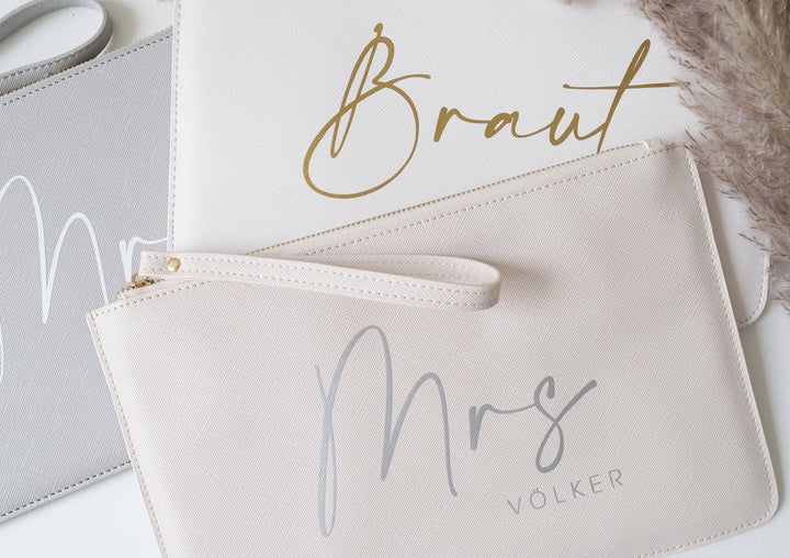 Clutch "Mrs" personalisierbar - Jellies Design