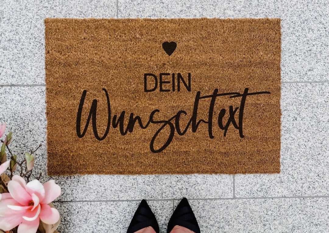 Personalisierte Indoor Kokos Fußmatte mit Namen oder Wunschmotiv - Jellies Design