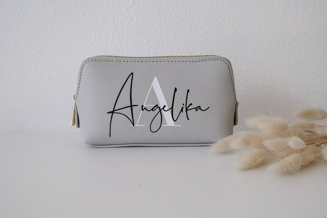 Personalisierter Kulturbeutel mit Namen | personalisierte Kulturtasche | Schminktaschen Set | Geschenk für Mama, Oma | Geschenkidee Damen - Jellies Design