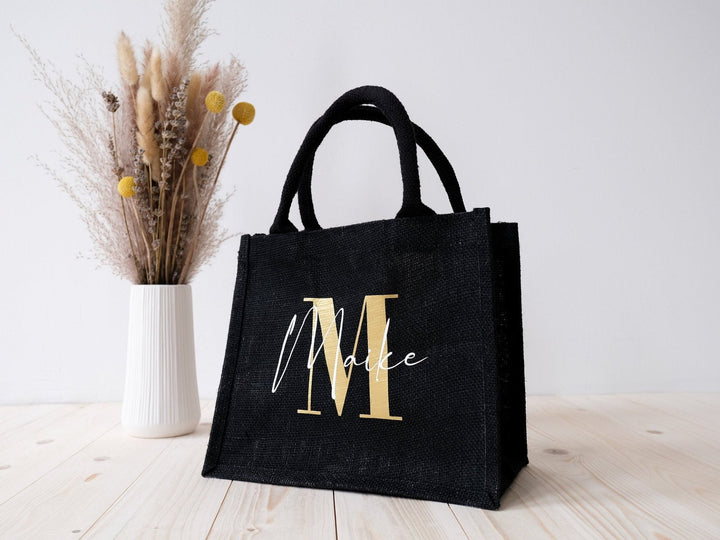 Jutetasche mit Initialen - Jellies Design