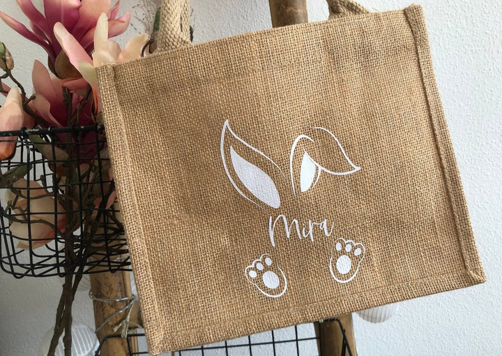 Jutetasche personalisierbar, Osterhäschen - Jellies Design