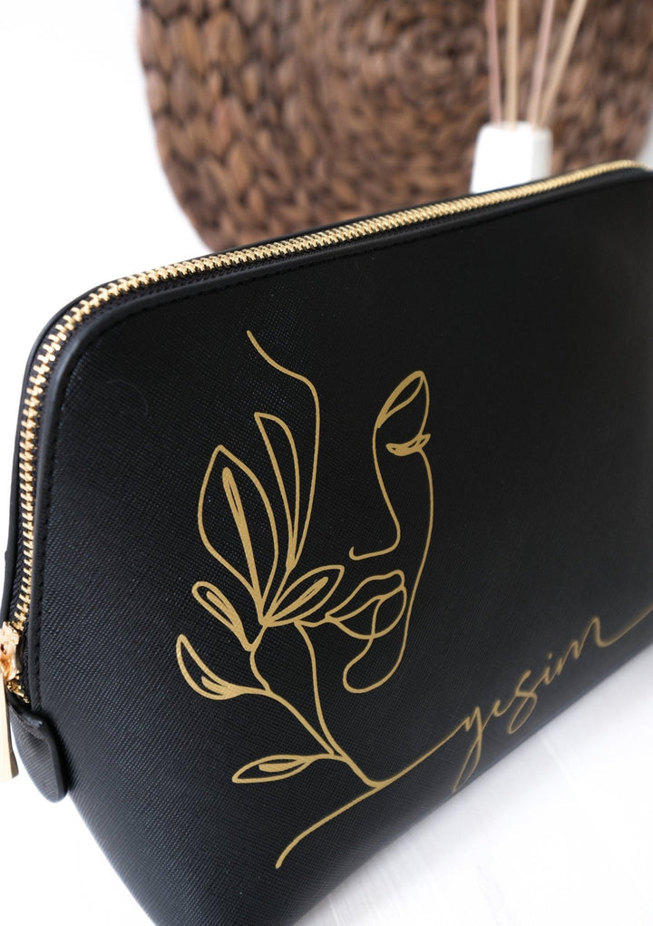 Kosmetiktasche Line-Art, personalisierbar