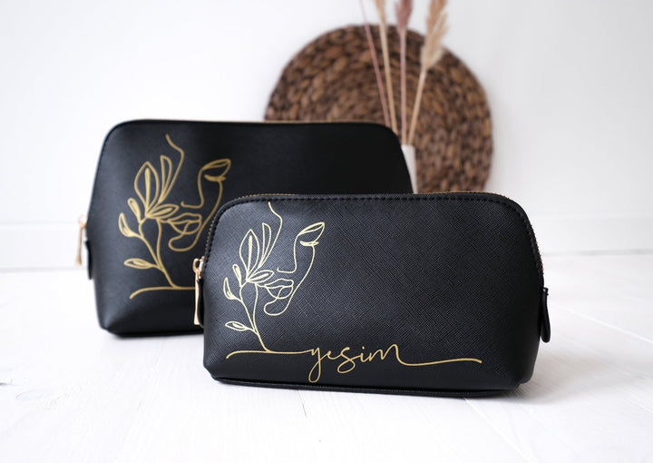Kosmetiktasche Line-Art, personalisierbar