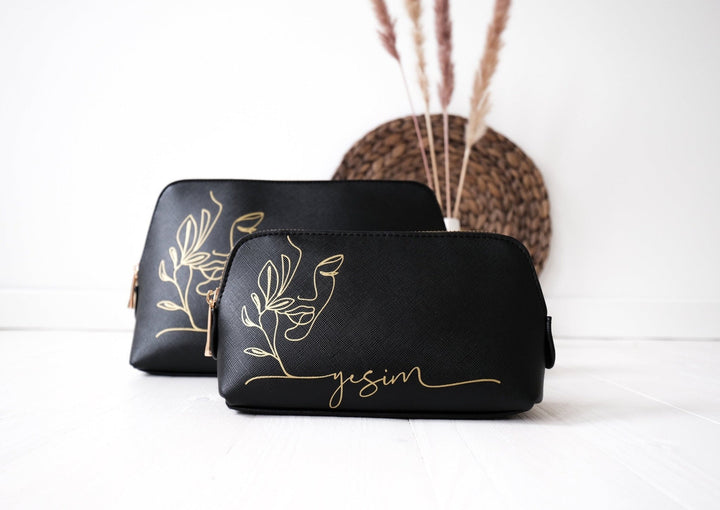 Kosmetiktasche Line-Art, personalisierbar