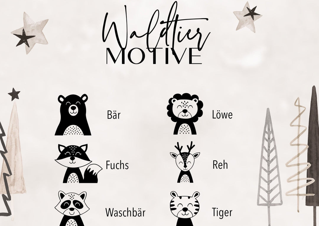 Adventskalender mit Waldtieren personalisiert - Jellies Design