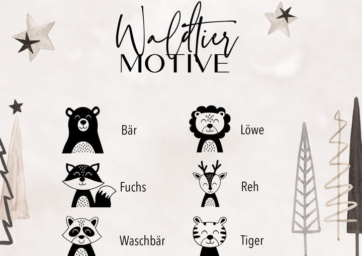 Adventskalender mit Waldtieren personalisiert - Jellies Design