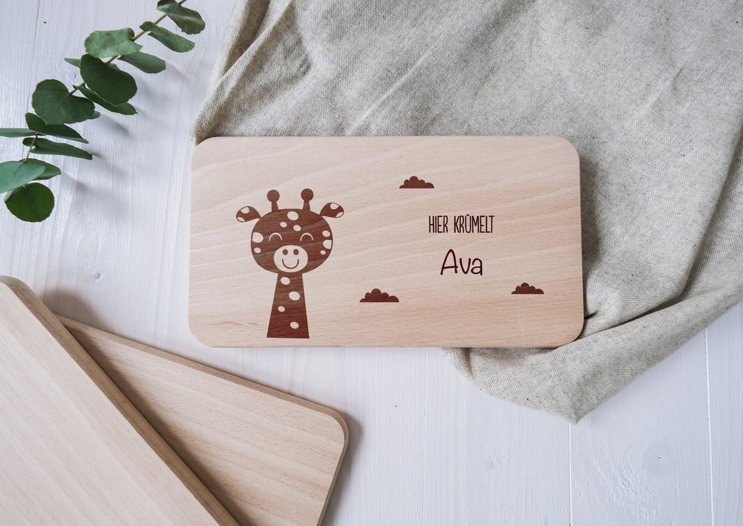 Frühstücksbrettchen Giraffe, personalisierbar - Jellies Design