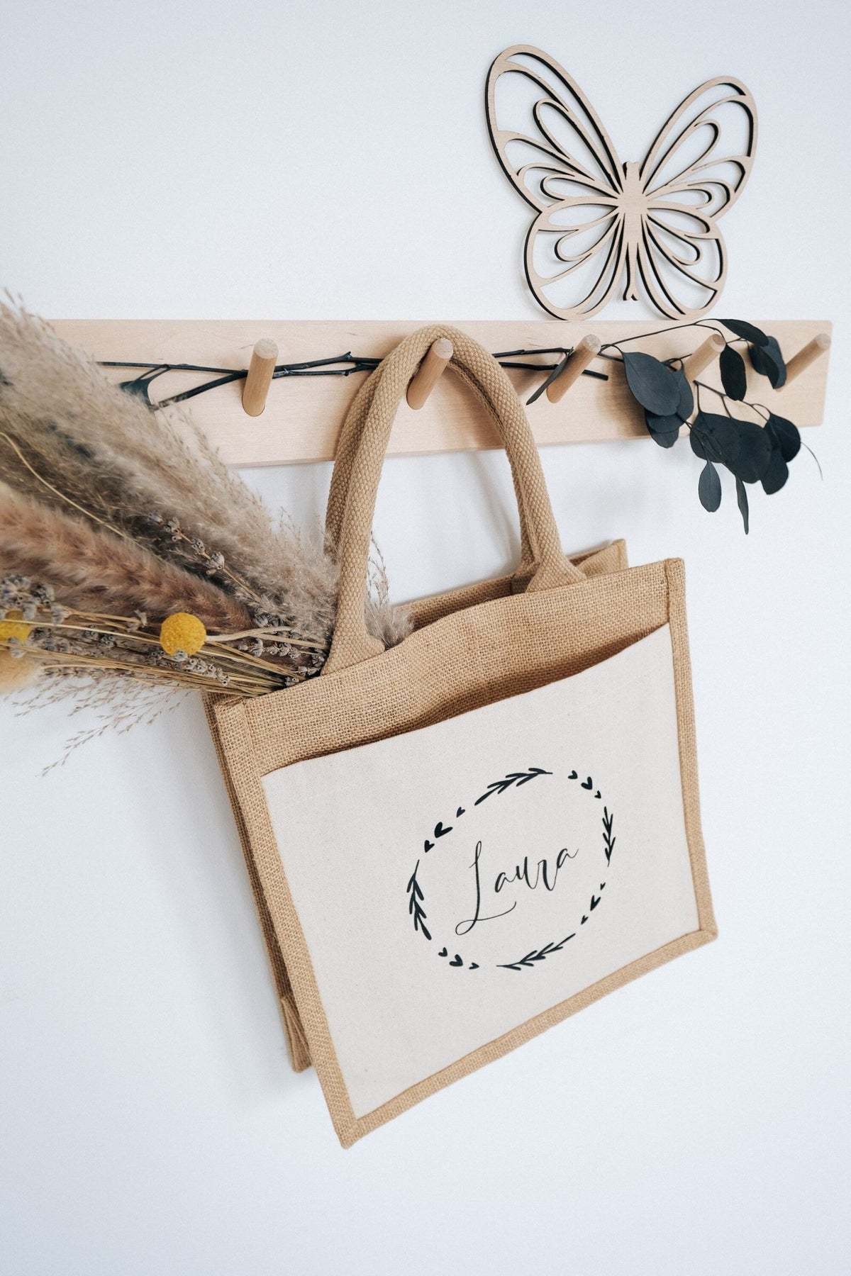 Jutetasche personalisiert mit Namen - Jellies Design