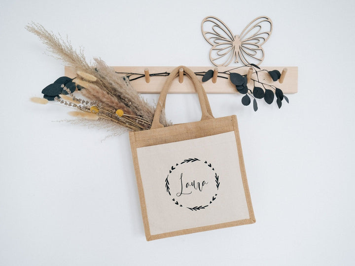 Jutetasche personalisiert mit Namen - Jellies Design