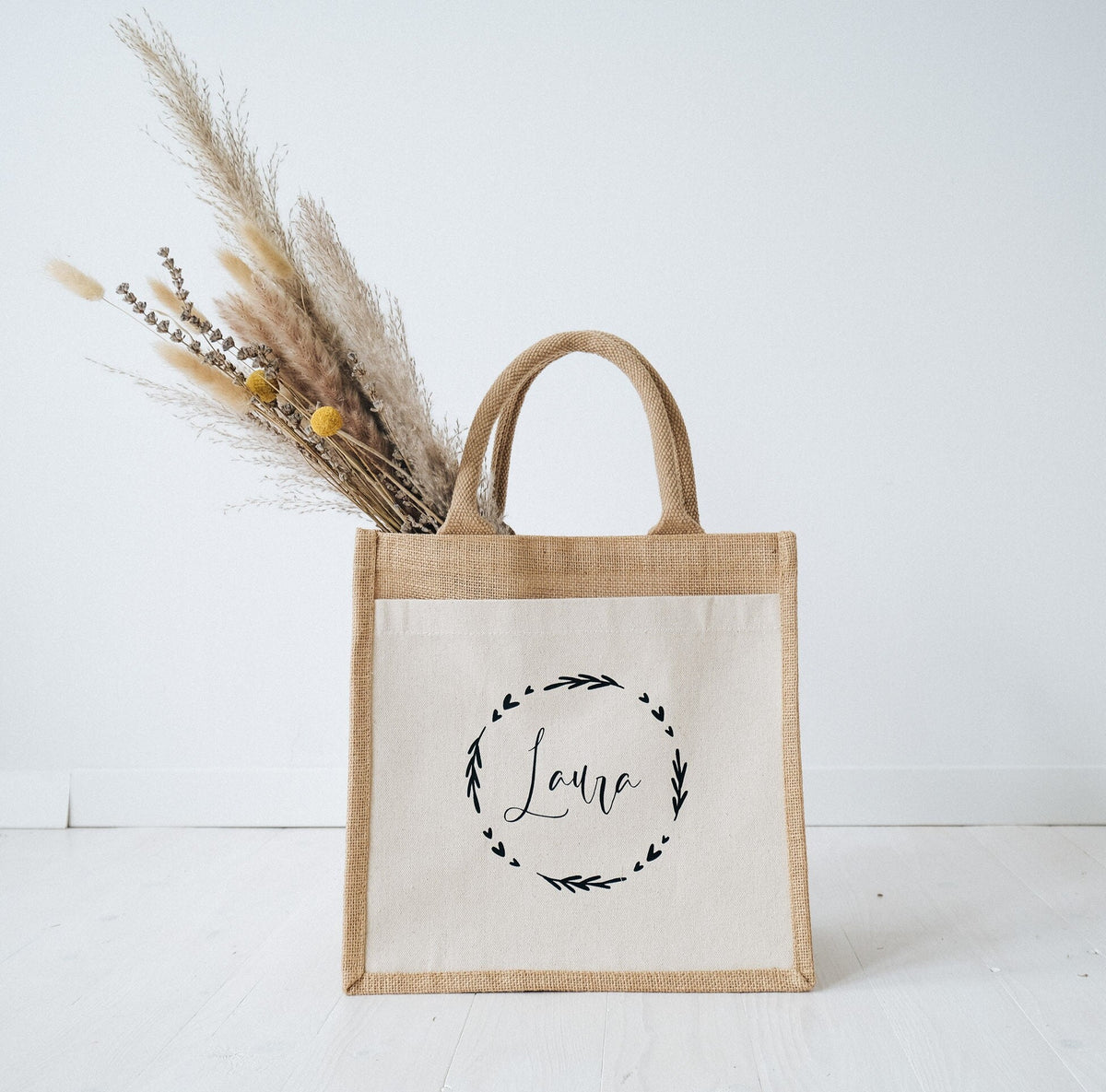 Jutetasche personalisiert mit Namen - Jellies Design