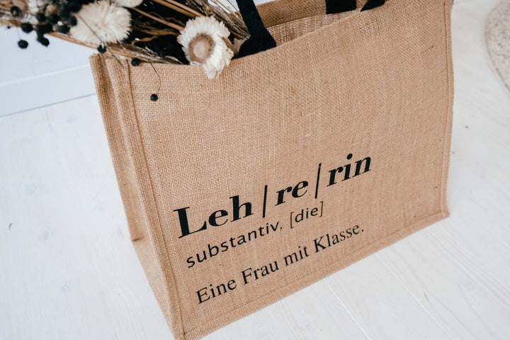 Jute Tasche Lehrerin - Jellies Design