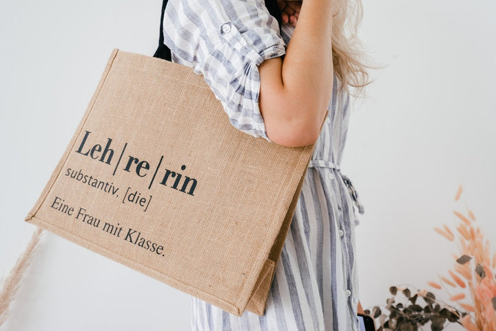 Jute Tasche Lehrerin - Jellies Design