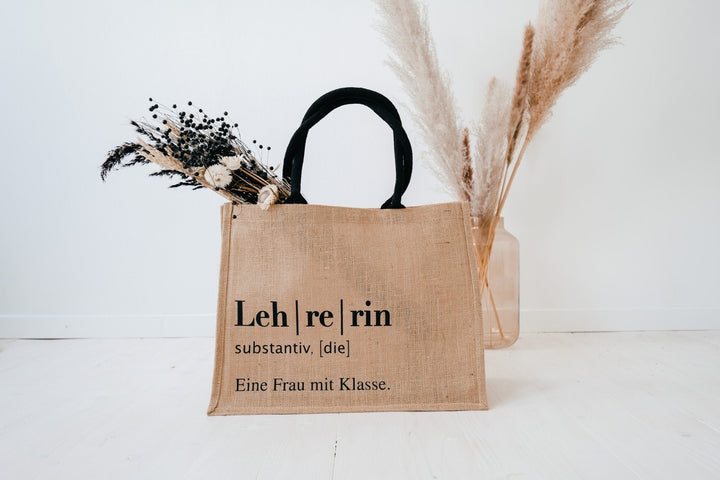 Jute Tasche Lehrerin - Jellies Design