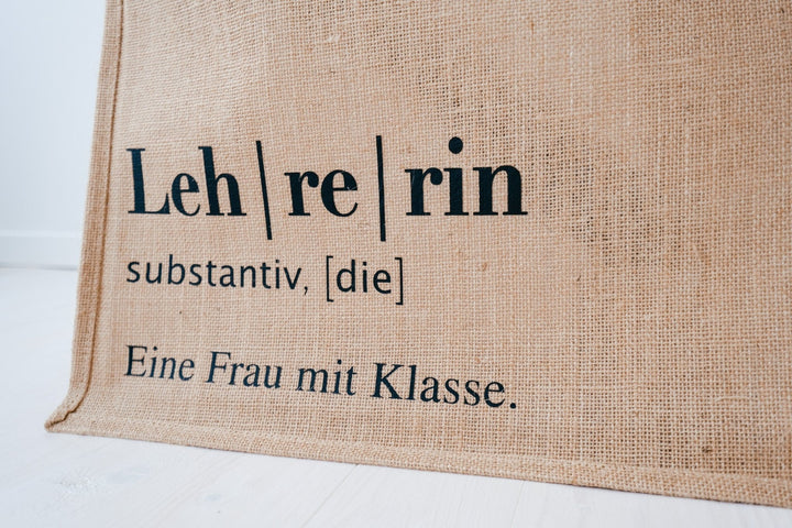 Jute Tasche Lehrerin - Jellies Design