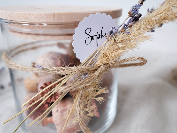 personalisiertes Vorratsglas mit Namen | Abschiedsgeschenk Lehrer, Erzieher, Kollegen | Abschied Kindergarten oder Kita | Geschenkglas - Jellies Design