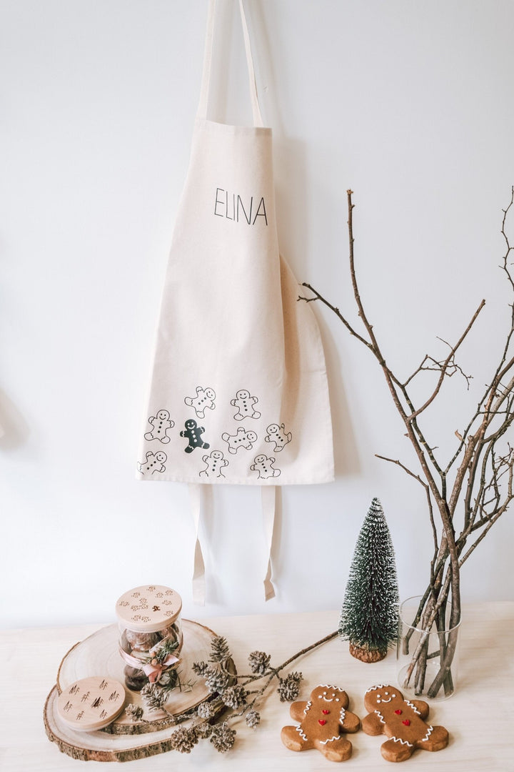 personalisierte Schürze für Kinder mit skandinavischen Motiven zu Weihnachten - Jellies Design