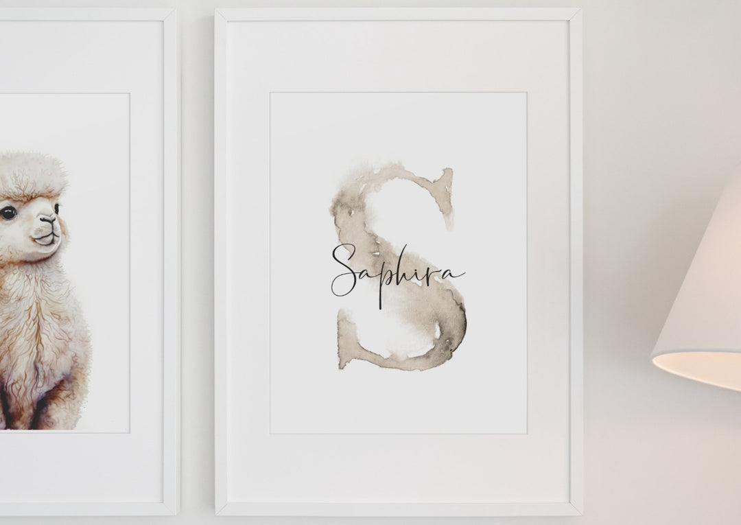 Kinderzimmer Wandposter "Lama" als Set oder einzeln, personalisierbar - Jellies Design