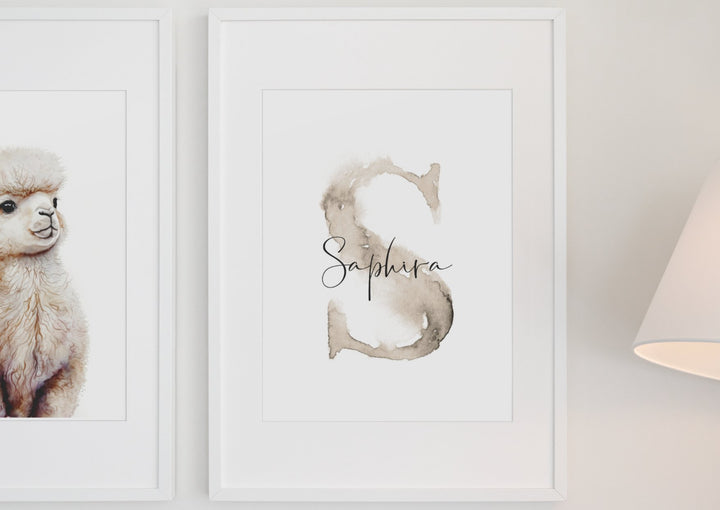 Kinderzimmer Wandposter "Lama" als Set oder einzeln, personalisierbar - Jellies Design