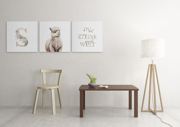 Kinderzimmer Wandposter "Lama" als Set oder einzeln, personalisierbar - Jellies Design