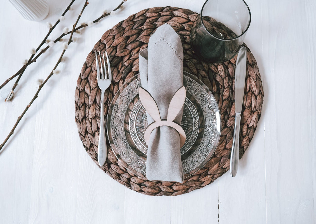 Ostertisch Deko Serviettenring aus Holz "Hasenohren" - Jellies Design