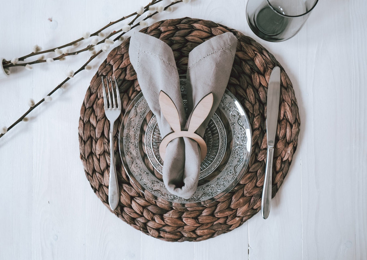 Ostertisch Deko Serviettenring aus Holz "Hasenohren" - Jellies Design