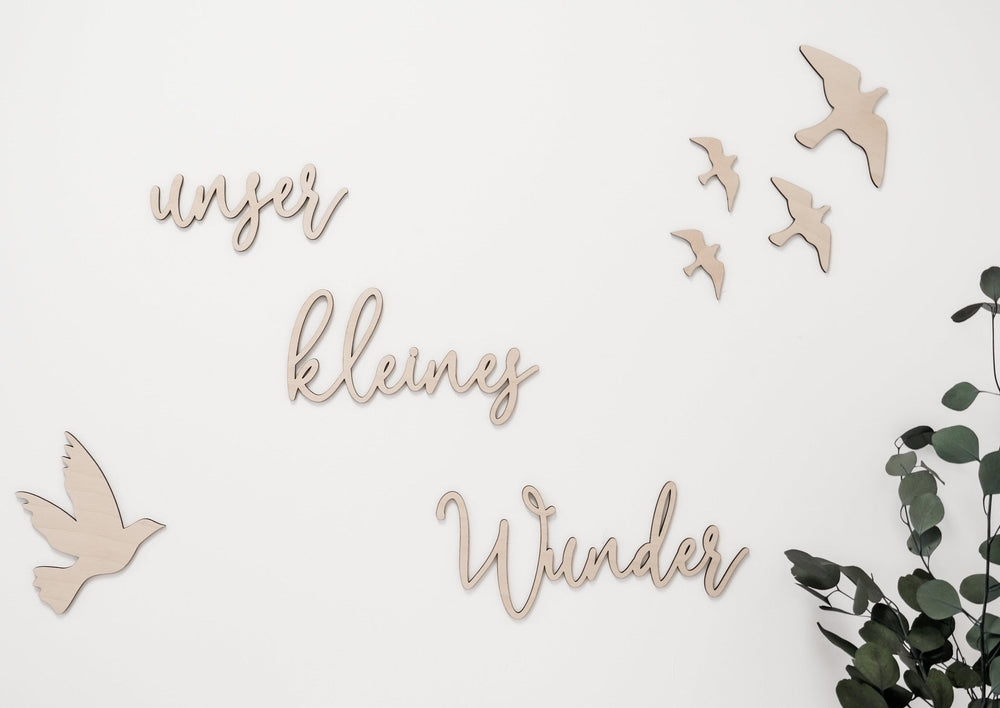Wanddeko aus Holz "unser kleines Wunder" - Jellies Design