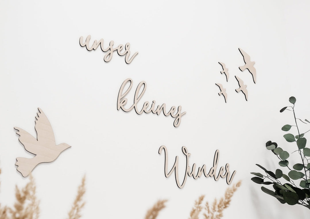 Wanddeko aus Holz "unser kleines Wunder" - Jellies Design
