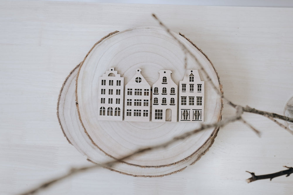 Weihnachtsbaumschmuck Holzhäuschen im skandinavischem Stil - Jellies Design