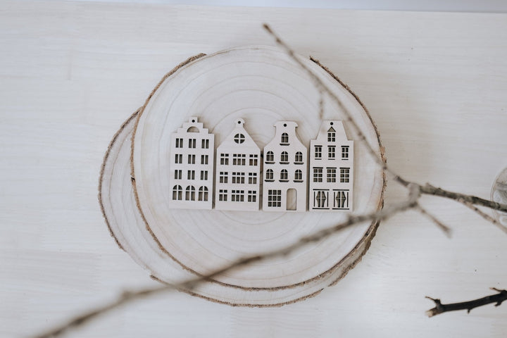 Weihnachtsbaumschmuck Holzhäuschen im skandinavischem Stil - Jellies Design