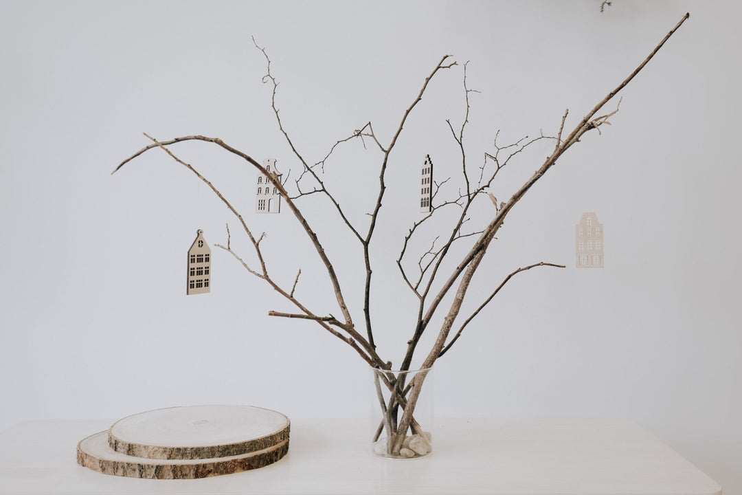 Weihnachtsbaumschmuck Holzhäuschen im skandinavischem Stil - Jellies Design